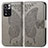 Custodia Portafoglio In Pelle Farfalla Cover con Supporto per Xiaomi Redmi Note 11 Pro+ Plus 5G Grigio