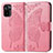 Custodia Portafoglio In Pelle Farfalla Cover con Supporto per Xiaomi Redmi Note 11 SE India 4G Rosa Caldo