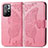 Custodia Portafoglio In Pelle Farfalla Cover con Supporto per Xiaomi Redmi Note 11T 5G Rosa Caldo