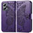 Custodia Portafoglio In Pelle Farfalla Cover con Supporto per Xiaomi Redmi Note 11T Pro 5G Viola