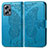 Custodia Portafoglio In Pelle Farfalla Cover con Supporto per Xiaomi Redmi Note 11T Pro+ Plus 5G Blu