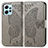 Custodia Portafoglio In Pelle Farfalla Cover con Supporto per Xiaomi Redmi Note 12 4G Grigio