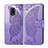 Custodia Portafoglio In Pelle Farfalla Cover con Supporto per Xiaomi Redmi Note 9 Pro Lavanda