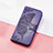 Custodia Portafoglio In Pelle Farfalla Cover con Supporto S01D per Huawei Enjoy 50z Viola