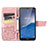 Custodia Portafoglio In Pelle Farfalla Cover con Supporto S01D per Nokia C3