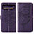 Custodia Portafoglio In Pelle Farfalla Cover con Supporto Y01B per Google Pixel 8 5G Viola