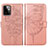 Custodia Portafoglio In Pelle Farfalla Cover con Supporto Y01B per Motorola Moto G Power 5G (2023) Oro Rosa