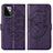 Custodia Portafoglio In Pelle Farfalla Cover con Supporto Y01B per Motorola Moto G Power 5G (2023) Viola