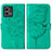 Custodia Portafoglio In Pelle Farfalla Cover con Supporto Y01B per Motorola Moto G Stylus (2023) 4G Verde