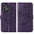 Custodia Portafoglio In Pelle Farfalla Cover con Supporto Y01B per Motorola Moto G Stylus (2023) 4G Viola