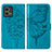 Custodia Portafoglio In Pelle Farfalla Cover con Supporto Y01B per Motorola Moto G Stylus (2023) 5G Blu