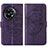 Custodia Portafoglio In Pelle Farfalla Cover con Supporto Y01B per OnePlus 11R 5G Viola