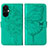 Custodia Portafoglio In Pelle Farfalla Cover con Supporto Y01B per OnePlus Nord CE 3 Lite 5G Verde