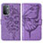 Custodia Portafoglio In Pelle Farfalla Cover con Supporto Y01B per OnePlus Nord N200 5G Lavanda