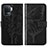 Custodia Portafoglio In Pelle Farfalla Cover con Supporto Y01B per Oppo A94 4G Nero