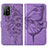 Custodia Portafoglio In Pelle Farfalla Cover con Supporto Y01B per Oppo A94 5G Lavanda