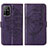 Custodia Portafoglio In Pelle Farfalla Cover con Supporto Y01B per Oppo A94 5G Viola