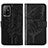 Custodia Portafoglio In Pelle Farfalla Cover con Supporto Y01B per Oppo A95 5G Nero