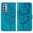 Custodia Portafoglio In Pelle Farfalla Cover con Supporto Y01B per Oppo Reno6 Pro 5G