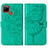 Custodia Portafoglio In Pelle Farfalla Cover con Supporto Y01B per Realme 7i RMX2193 Verde