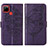 Custodia Portafoglio In Pelle Farfalla Cover con Supporto Y01B per Realme 7i RMX2193 Viola