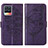 Custodia Portafoglio In Pelle Farfalla Cover con Supporto Y01B per Realme 8 Pro Viola