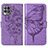 Custodia Portafoglio In Pelle Farfalla Cover con Supporto Y01B per Realme 8i Lavanda