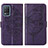 Custodia Portafoglio In Pelle Farfalla Cover con Supporto Y01B per Realme 8s 5G Viola