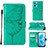 Custodia Portafoglio In Pelle Farfalla Cover con Supporto Y01B per Realme 9 Pro+ Plus 5G Verde