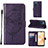 Custodia Portafoglio In Pelle Farfalla Cover con Supporto Y01B per Realme C31 Viola