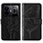 Custodia Portafoglio In Pelle Farfalla Cover con Supporto Y01B per Realme GT Neo5 240W 5G Nero