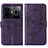 Custodia Portafoglio In Pelle Farfalla Cover con Supporto Y01B per Realme GT Neo6 5G Viola