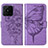 Custodia Portafoglio In Pelle Farfalla Cover con Supporto Y01B per Realme Narzo 50A Lavanda