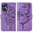 Custodia Portafoglio In Pelle Farfalla Cover con Supporto Y01B per Realme Narzo N55 Lavanda