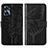 Custodia Portafoglio In Pelle Farfalla Cover con Supporto Y01B per Realme Narzo N55 Nero