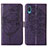 Custodia Portafoglio In Pelle Farfalla Cover con Supporto Y01B per Samsung Galaxy A02