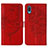 Custodia Portafoglio In Pelle Farfalla Cover con Supporto Y01B per Samsung Galaxy A02 Rosso