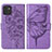 Custodia Portafoglio In Pelle Farfalla Cover con Supporto Y01B per Samsung Galaxy A03 Lavanda