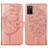 Custodia Portafoglio In Pelle Farfalla Cover con Supporto Y01B per Samsung Galaxy A03s Oro Rosa