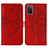 Custodia Portafoglio In Pelle Farfalla Cover con Supporto Y01B per Samsung Galaxy A03s Rosso