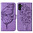 Custodia Portafoglio In Pelle Farfalla Cover con Supporto Y01B per Samsung Galaxy A04s Lavanda