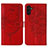 Custodia Portafoglio In Pelle Farfalla Cover con Supporto Y01B per Samsung Galaxy A04s Rosso