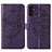 Custodia Portafoglio In Pelle Farfalla Cover con Supporto Y01B per Samsung Galaxy A04s Viola