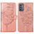 Custodia Portafoglio In Pelle Farfalla Cover con Supporto Y01B per Samsung Galaxy A05s Oro Rosa