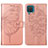 Custodia Portafoglio In Pelle Farfalla Cover con Supporto Y01B per Samsung Galaxy A12 5G Oro Rosa