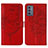 Custodia Portafoglio In Pelle Farfalla Cover con Supporto Y01B per Samsung Galaxy A15 4G Rosso