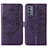 Custodia Portafoglio In Pelle Farfalla Cover con Supporto Y01B per Samsung Galaxy A15 4G Viola