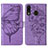 Custodia Portafoglio In Pelle Farfalla Cover con Supporto Y01B per Samsung Galaxy A20 Lavanda