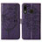 Custodia Portafoglio In Pelle Farfalla Cover con Supporto Y01B per Samsung Galaxy A20 Viola