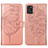 Custodia Portafoglio In Pelle Farfalla Cover con Supporto Y01B per Samsung Galaxy A21s Oro Rosa